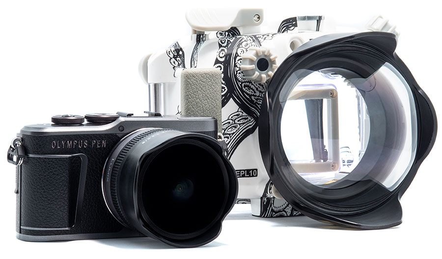 Olympus PEN E-PL10 Camera & 14-42mm EZ Lens Kit with Backscatter Octo  Underwater Housing